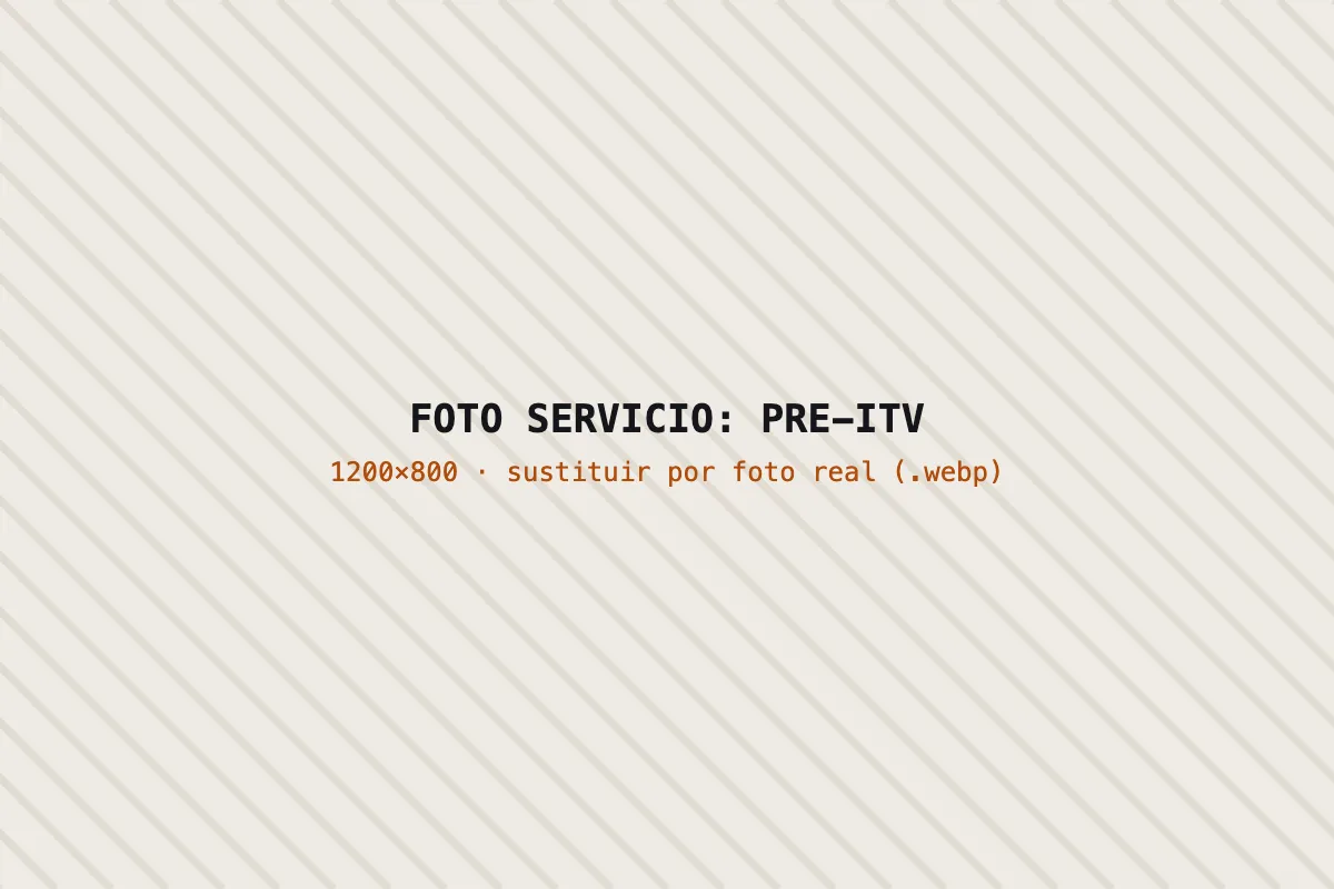 Pre-ITV en un taller asociado a Red de Talleres