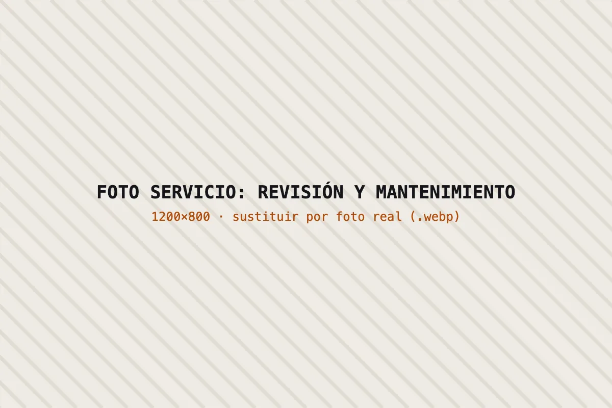 Revisión y mantenimiento en un taller asociado a Red de Talleres